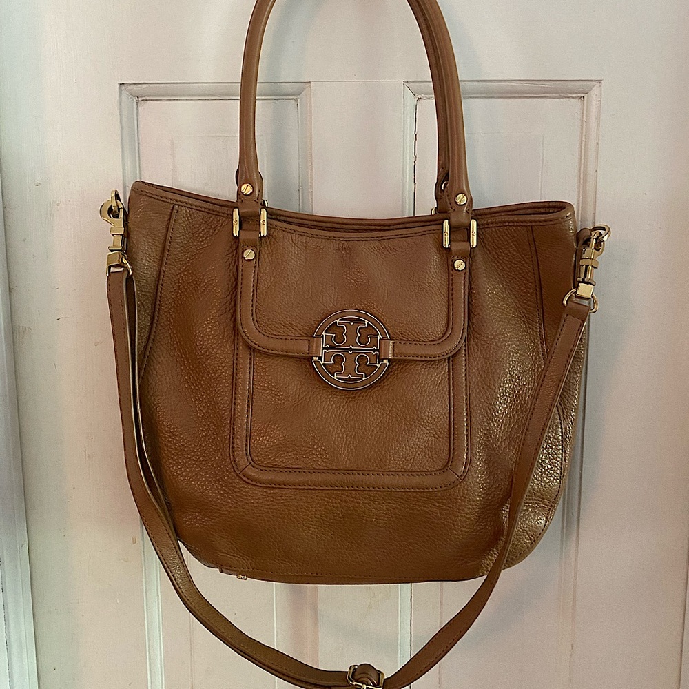 Tory Burch Pebbled Leather Hobo Bag